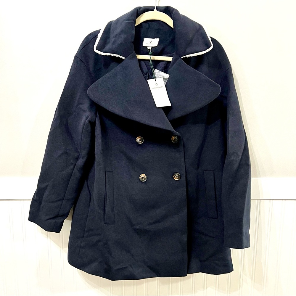 NEW Tuckernuck  Navy Blue Hudson Peacoat size medium - Picture 2 of 11